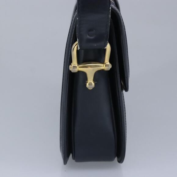 CELINE C Saluki Shoulder Bag Canvas Navy - Picture 4 of 13